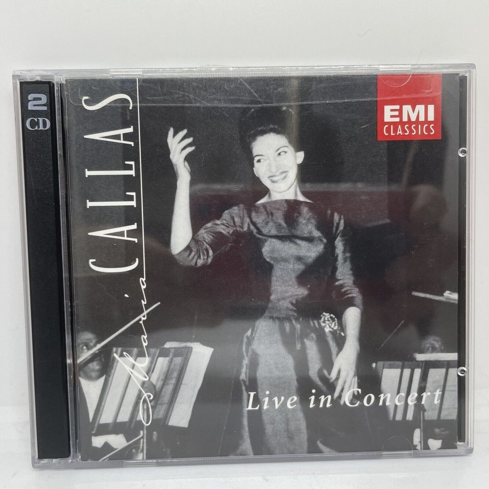 Maria Callas: Live In Concert 2 CD EMI Classics NM/NM No Scratching Scuffs XLNT